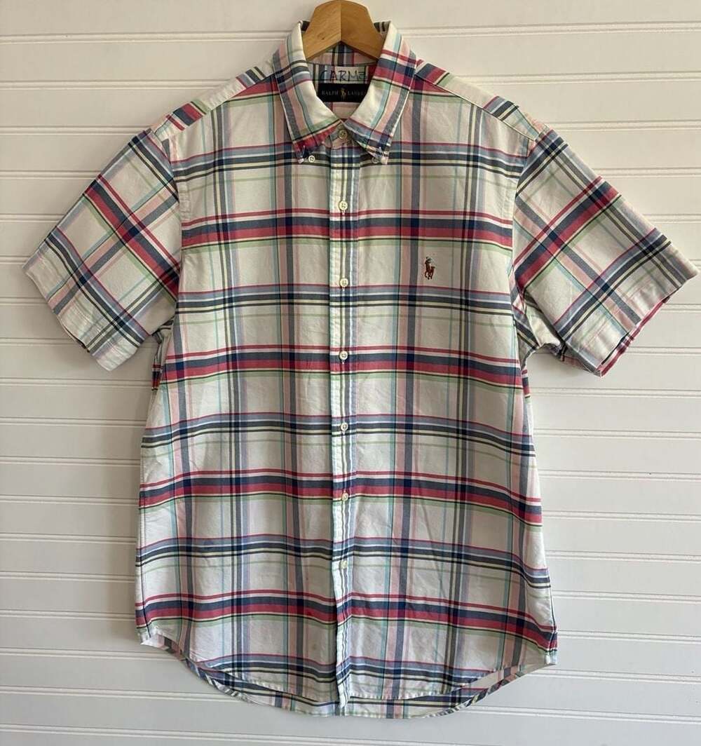 Polo Ralph Lauren Madras Plaid Short Sleeve Button-Down Shirt